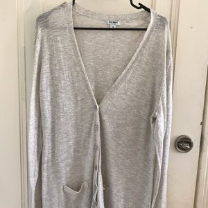 Oversized grey cardigan